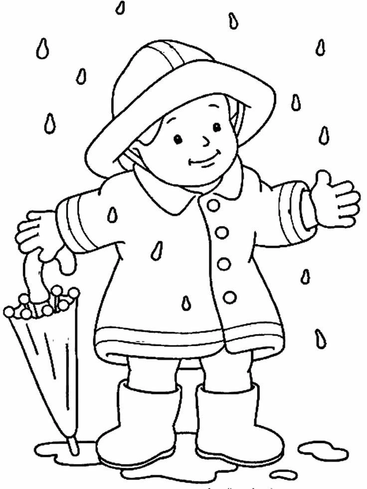Coloring book of girl in autumn outfit